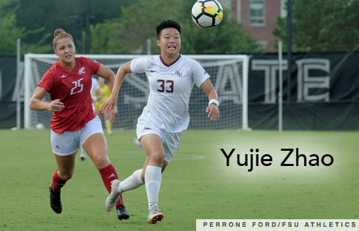 Yujie Zhao, FSU, Florida State University, NCAA, women's soccer, women's world football show, podcast, China Women's Soccer